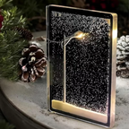 1PC Handmade DIY Material Package Desktop Decor Flowing Small Night Light Snow Scene Street Light Snowy Night Snow Simulation