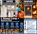 1PC Handmade DIY Material Package Desktop Decor Flowing Small Night Light Snow Scene Street Light Snowy Night Snow Simulation